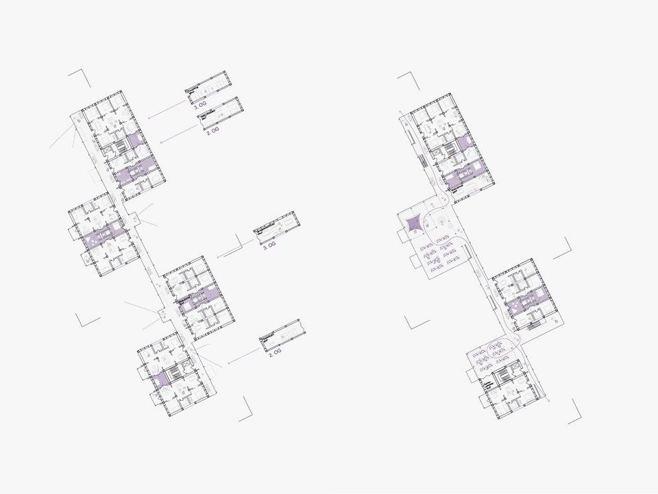 Grundrisse der Bachelor Arbeit Living Urban Nature