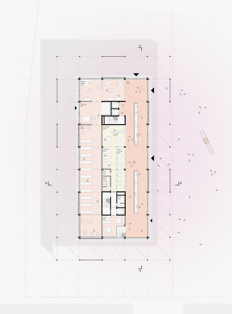 Grundriss E0 der Studienarbeit Nowa Energija