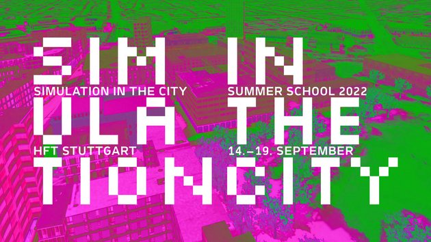 Plakat für die Bewerbung der Summer School "Simulation in the City"