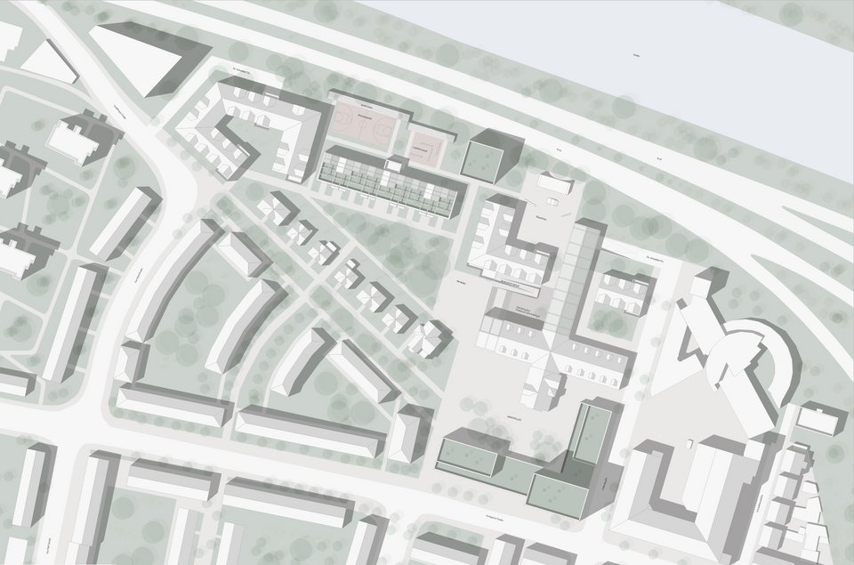 Platzsituationen der Studienarbeit Umwandlung des Roser Areals