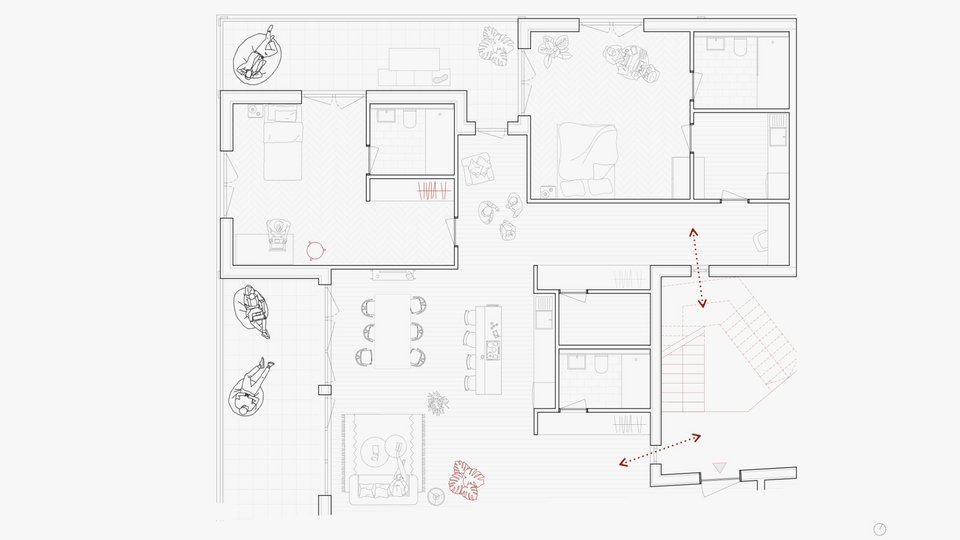 Wohnungsausschnitt der Master-Thesis How to not demolish a building