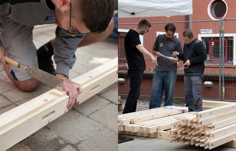 Pavillion des Wahlpflichtfachs Wood Joints Reloaded