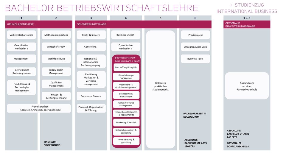 Studienzug Bachelor Betriebswirtschaft International Business | HFT ...